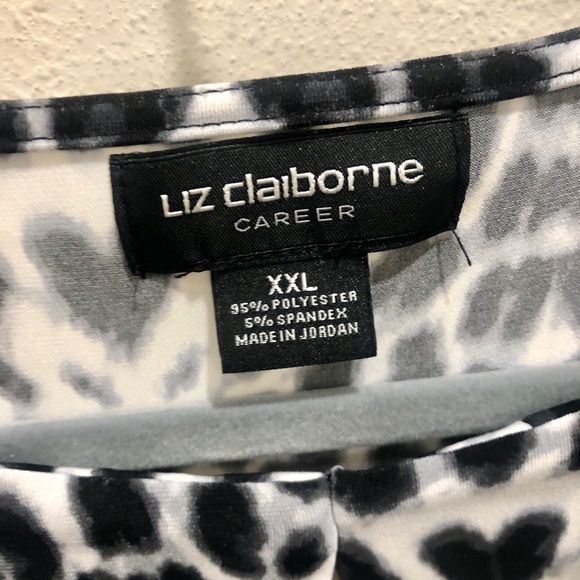 Liz Claiborne Black and White Women's Top - Picture 3 of 4